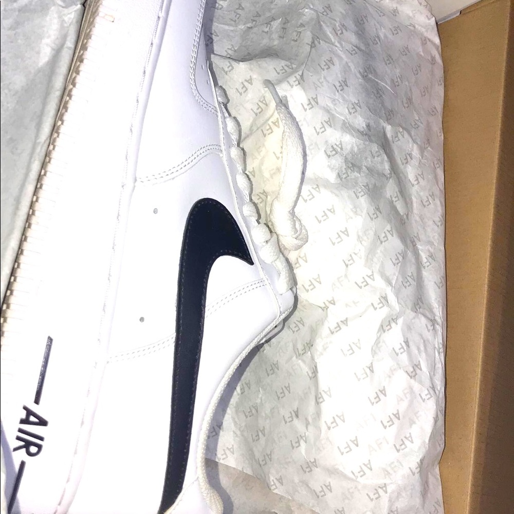 All white and black Air Force 1s